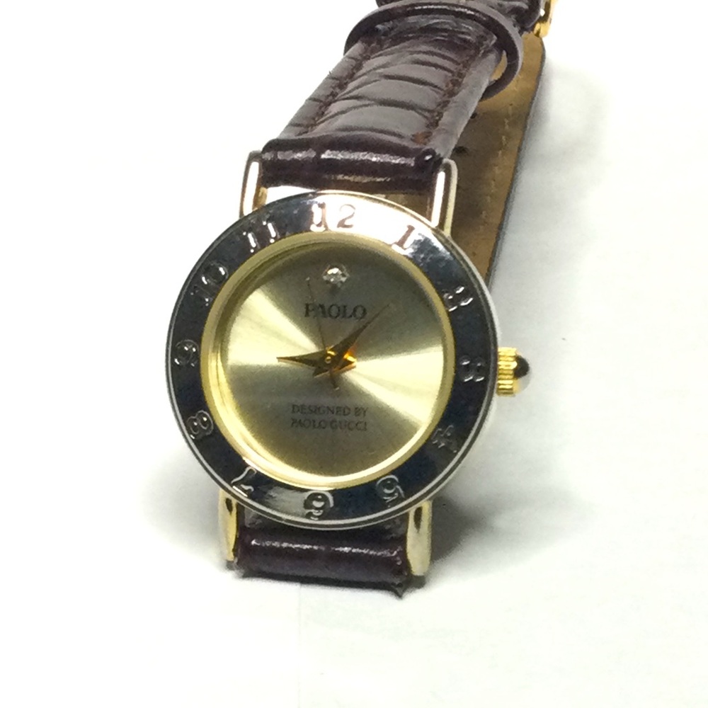 Gold and Brown PAOLO GUCCI WATCH